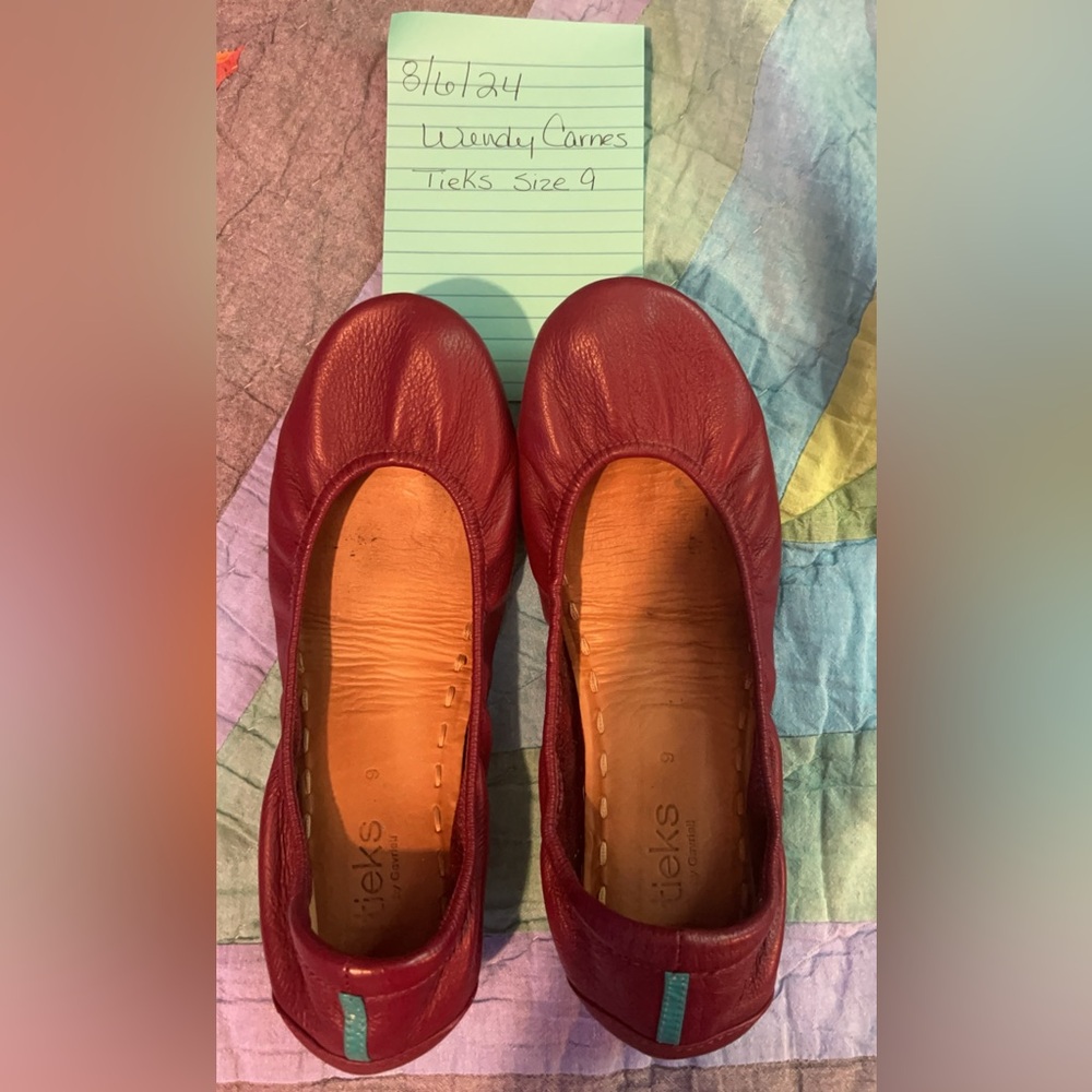 Tieks Leather Burgundy size 9